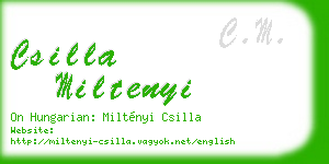 csilla miltenyi business card