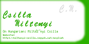 csilla miltenyi business card